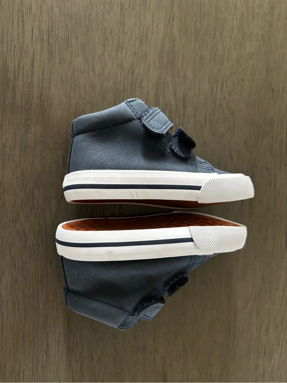 Tommy Bahama Navy and White Kids Velcro High-Top Sneakers